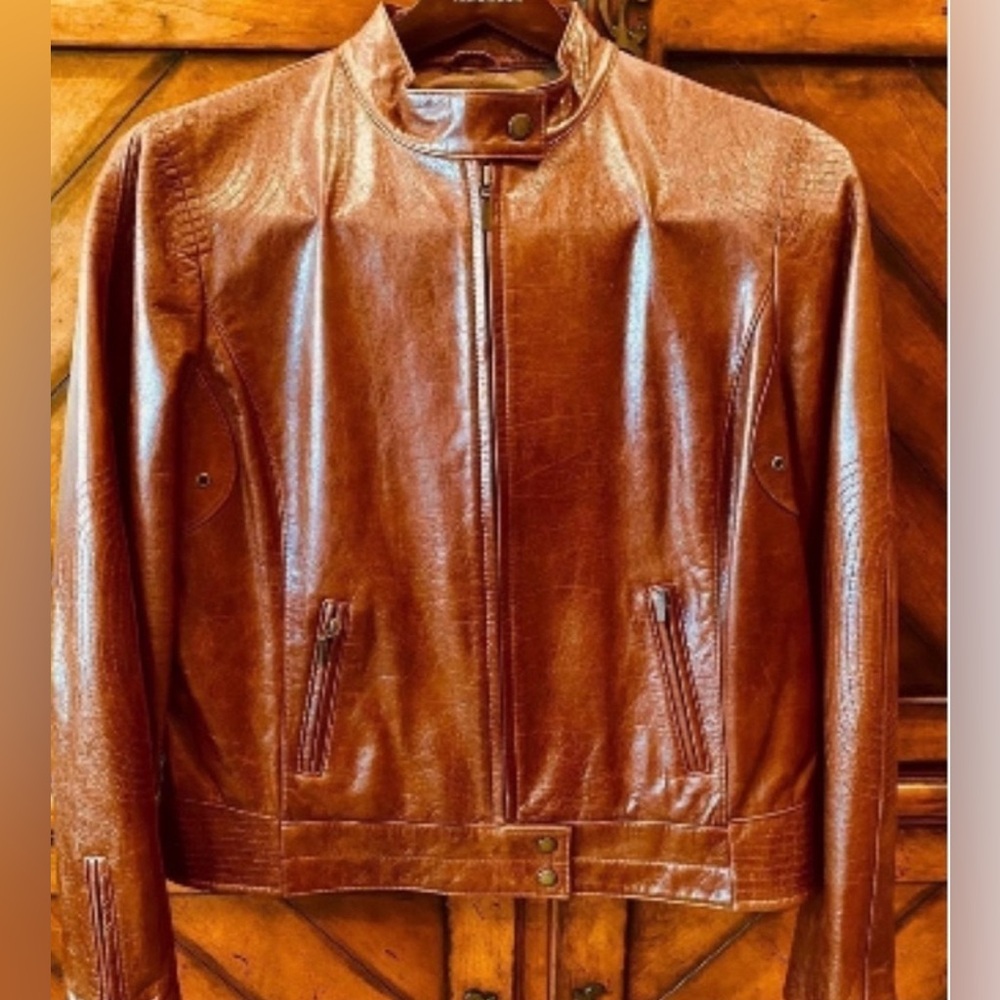 ANTONIO MELANI Ladies Leather Jacket, Size M